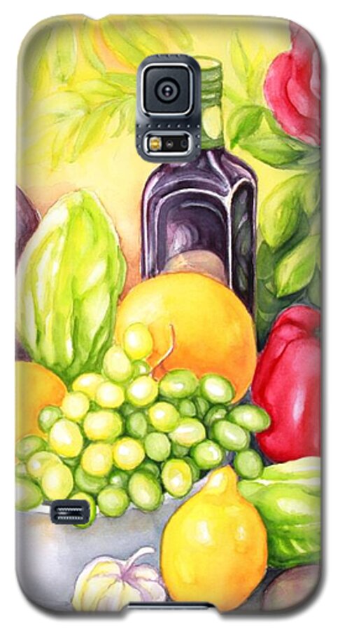 Still Life Painting Galaxy S5 Case featuring the painting Time for Fruits and Vegetables by Inese Poga