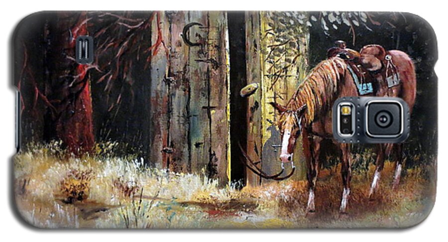 Lee Piper Galaxy S5 Case featuring the painting Time Out by Lee Piper