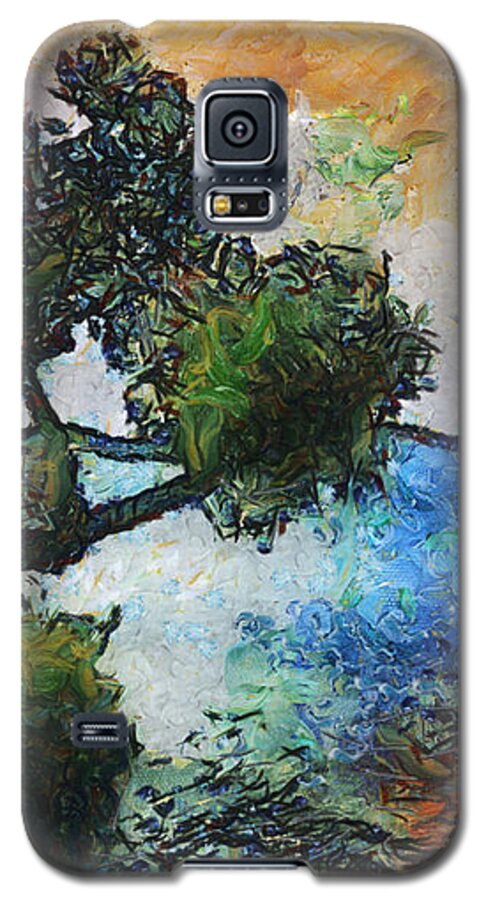 Medina Lake Galaxy S5 Case featuring the digital art Time Well Spent - Medina Lake by Wendy J St Christopher