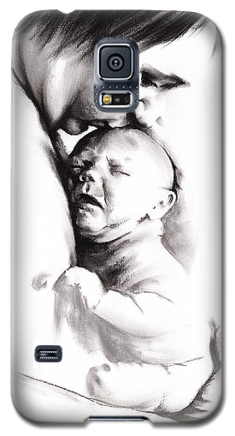 Figurative Galaxy S5 Case featuring the drawing Your mother loved you by Paul Davenport