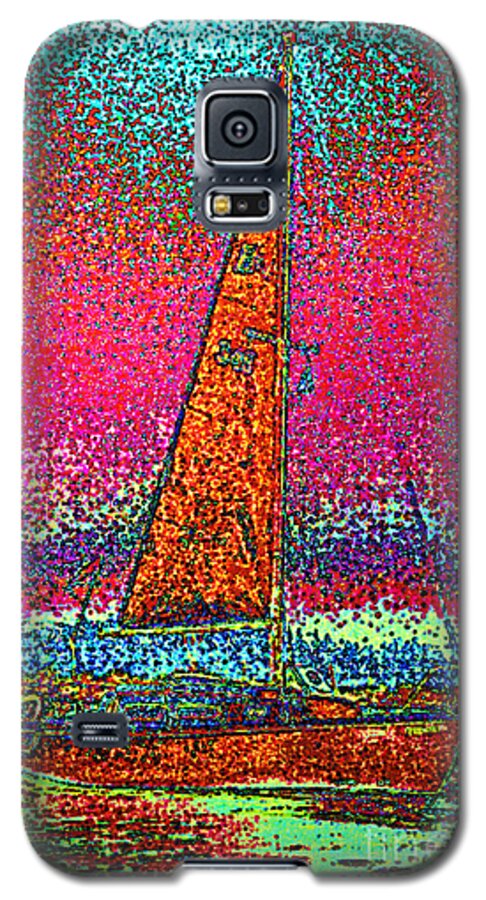 First Star Art Galaxy S5 Case featuring the digital art Tom Ray's Sailboat 3 by First Star Art