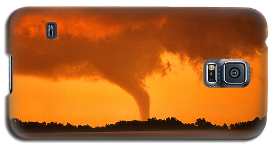 Tornado Galaxy S5 Case featuring the photograph Tornado Sunset by Jason Politte