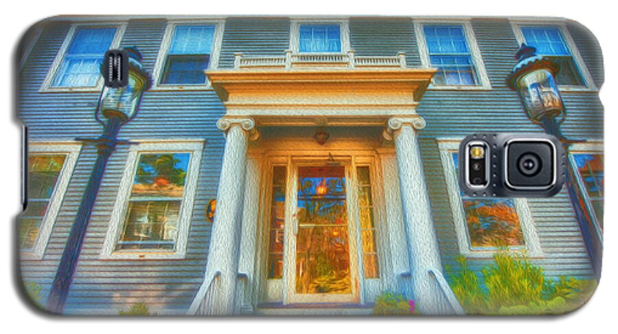 Nantucket Galaxy S5 Case featuring the photograph Town House Nantucket and Two Lamps 001 by Jack Torcello