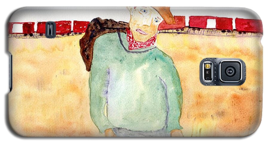 Jim Taylor Galaxy S5 Case featuring the painting Train Escape by Jim Taylor