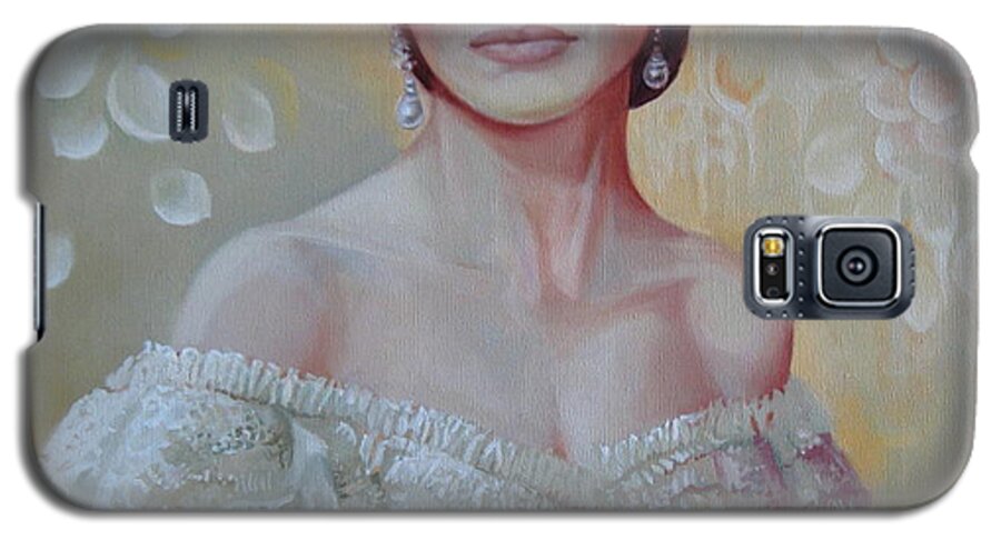 Woman Galaxy S5 Case featuring the painting Traviata by Elena Oleniuc