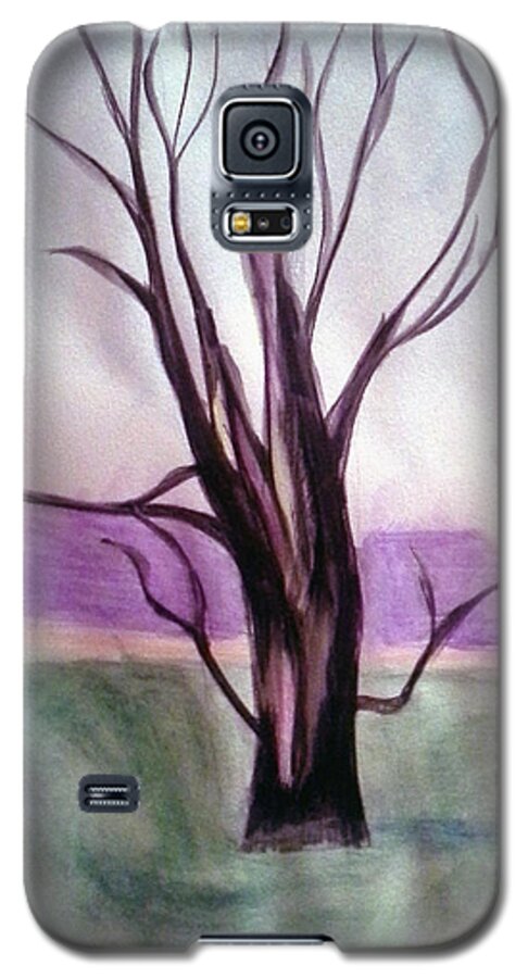 Landscape Galaxy S5 Case featuring the painting Tree Watercolor by Loretta Nash