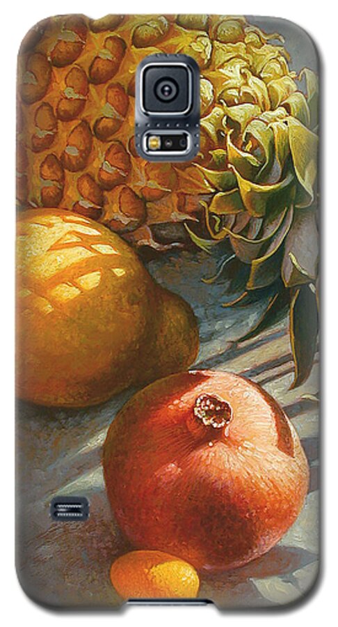 Still Life Galaxy S5 Case featuring the painting Tropical Fruit by Mia Tavonatti
