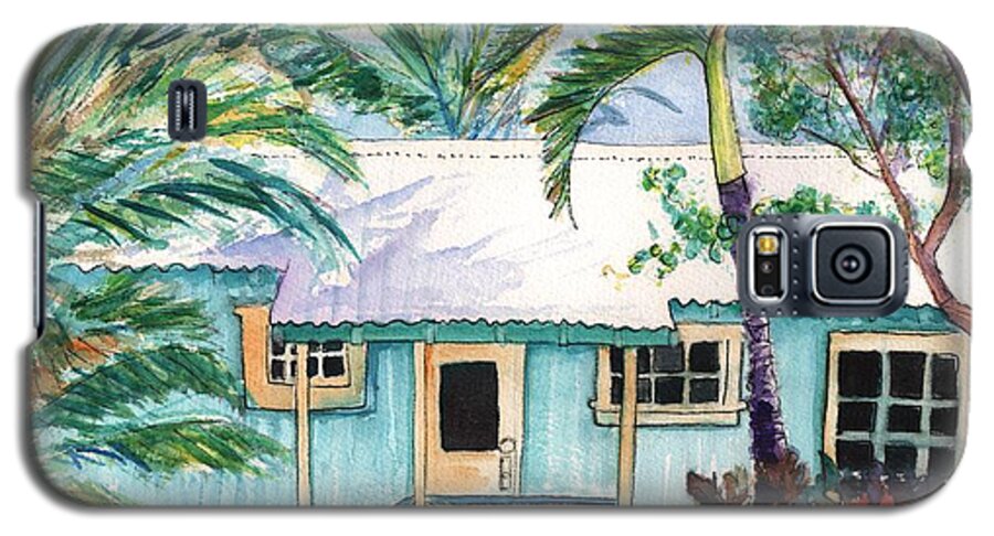 Kauai Cottage Galaxy S5 Case featuring the painting Tropical Vacation Cottage by Marionette Taboniar