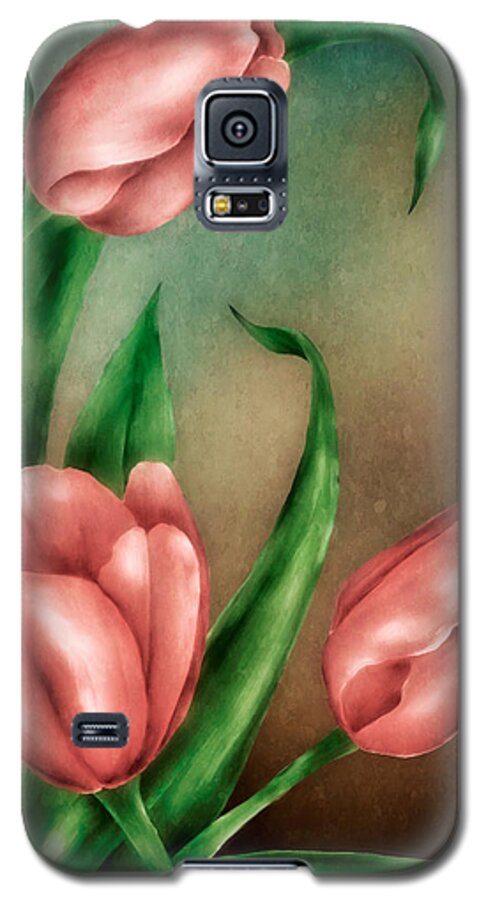 Tulip Galaxy S5 Case featuring the painting Tulip Trio by Brenda Bryant