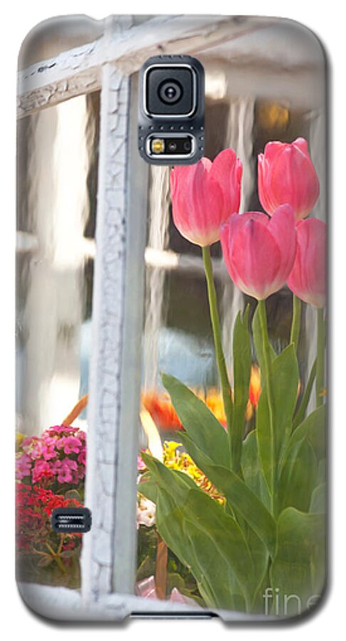 Tulip Galaxy S5 Case featuring the photograph Tulips of greenhouse by Aiolos Greek Collections