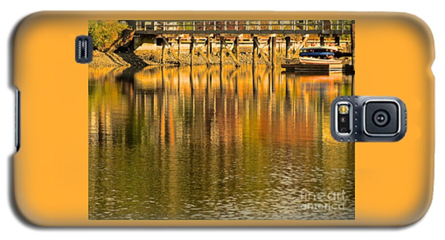 Boat Galaxy S5 Case featuring the photograph Under the dock by LeLa Becker