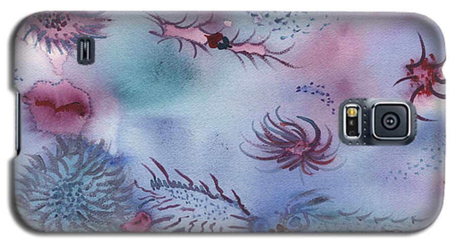Sea Creatures Galaxy S5 Case featuring the painting Underwater Friends by Julia Stubbe