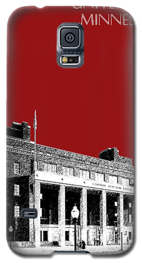 University Galaxy S5 Case featuring the digital art University of Minnesota - Coffman Union - Dark Red by DB Artist