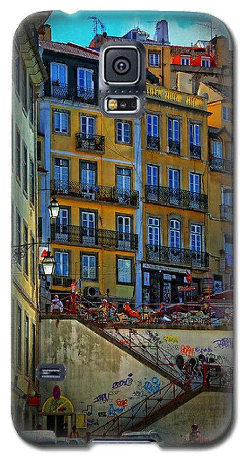 Up The Stairs Galaxy S5 Case featuring the photograph Up the Stairs - Lisbon by Mary Machare