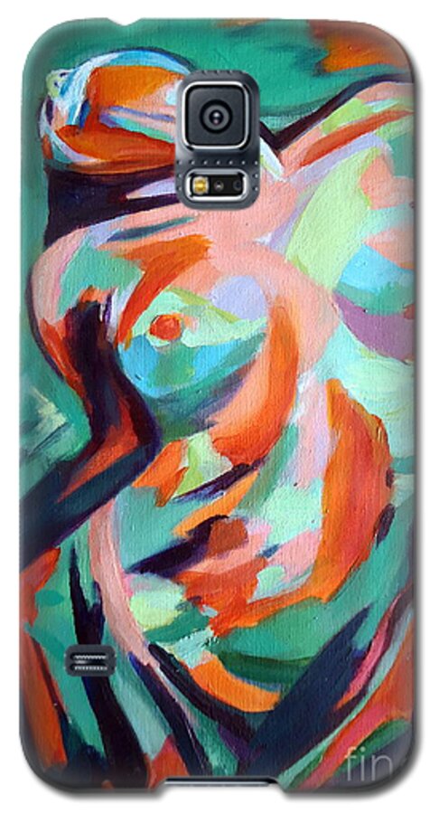 Nude Figures Galaxy S5 Case featuring the painting Uplift by Helena Wierzbicki