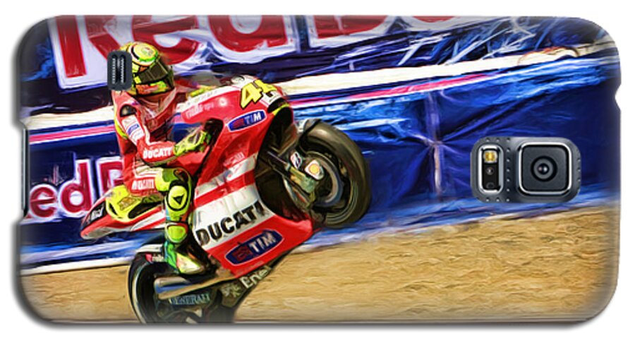 Valentino Rossi Galaxy S5 Case featuring the photograph Valentino Rossi Ducati by Blake Richards