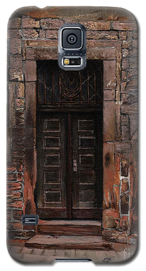 Venice Galaxy S5 Case featuring the painting Venetian Door 02 Elena Yakubovich by Elena Daniel Yakubovich