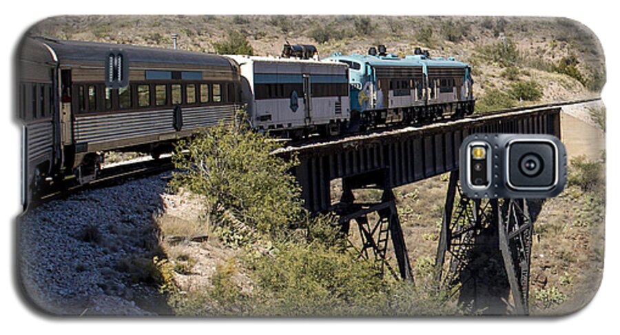 Clarkdale Arizona Galaxy S5 Case featuring the photograph Verde Canyon Railway on Trestle by Jim Moss