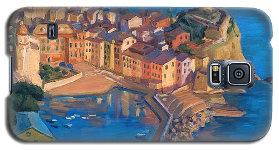 Village Galaxy S5 Case featuring the painting Vernazza by Marco Busoni