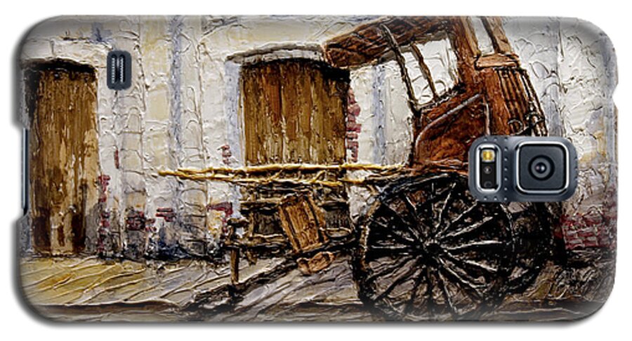 Vigan Galaxy S5 Case featuring the painting Vigan Carriage 1 by Joey Agbayani