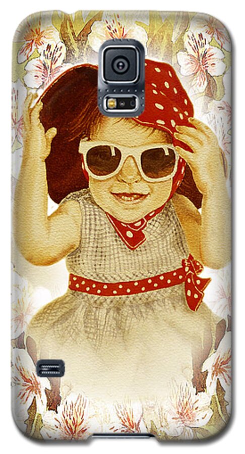 Vintage Galaxy S5 Case featuring the painting Vintage Fashion Girl by Irina Sztukowski
