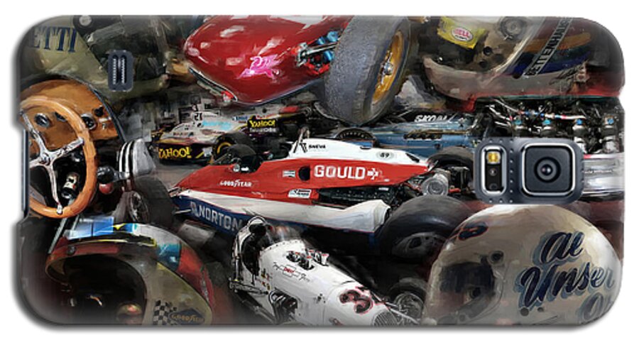 Auto Racing Galaxy S5 Case featuring the photograph Vintage Indy by Tom Griffithe