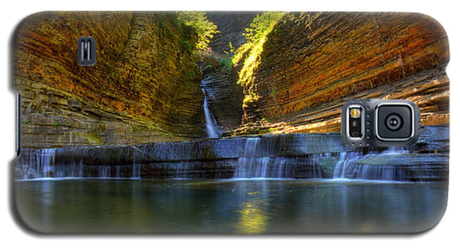 Waterfalls Galaxy S5 Case featuring the photograph Waterfalls at Watkins Glen State Park by Wayne Moran