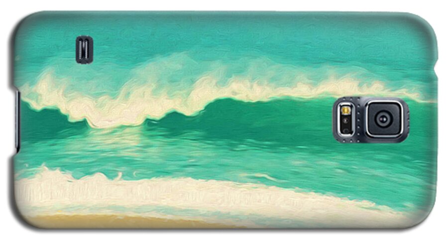 Beach Galaxy S5 Case featuring the painting Waves by Douglas MooreZart