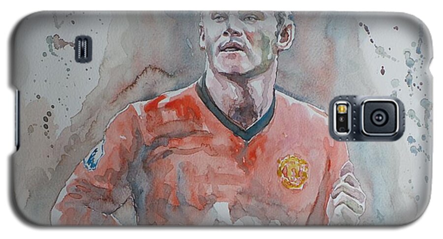 Wayne Rooney Galaxy S5 Case featuring the painting Wayne Ronney - Portrait 1 by Baris Kibar