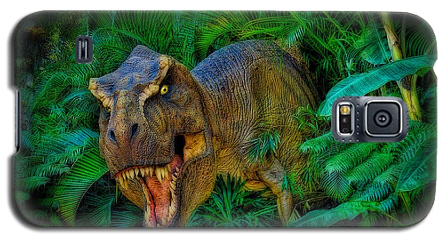 Tyrannosaurus Rex Galaxy S5 Case featuring the photograph Welcome to my Park Tyrannosaurus Rex by Olga Hamilton