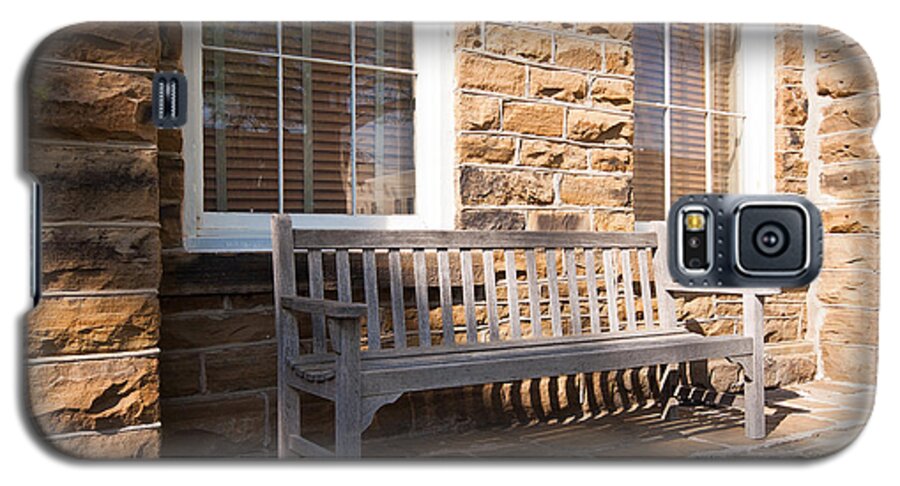 Architectural Photography Galaxy S5 Case featuring the photograph Welcoming Bench by Lawrence Burry