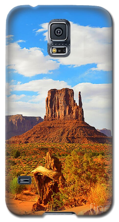 Monument Valley Galaxy S5 Case featuring the photograph West Mitten at Monument Valley by Debra Thompson