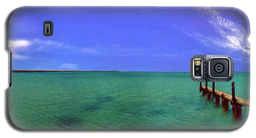 Western Australia; Beach Perth Panorama; Margaret River; Southern Hemisphere; Longest Wooden Jetty Galaxy S5 Case featuring the photograph Western Australia Busselton Jetty by David Zanzinger