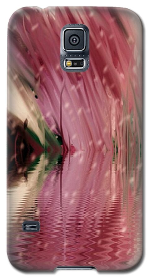Abstract Galaxy S5 Case featuring the mixed media Whisper Wind by Marian Lonzetta