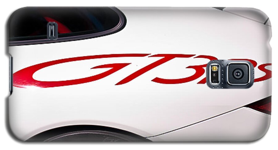 White Galaxy S5 Case featuring the photograph White Porsche GT3RS - Rear Quarter by Stuart Row