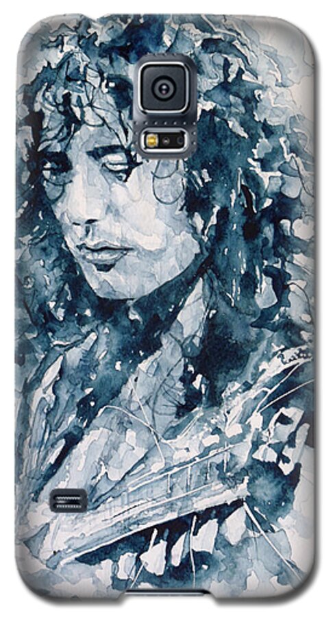 Led Zeppelin Galaxy S5 Case featuring the painting Whole Lotta Love Jimmy Page by Paul Lovering