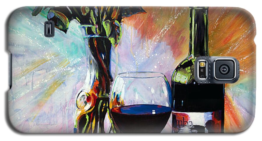 Roses Galaxy S5 Case featuring the painting Wine and Roses by Steve Gamba