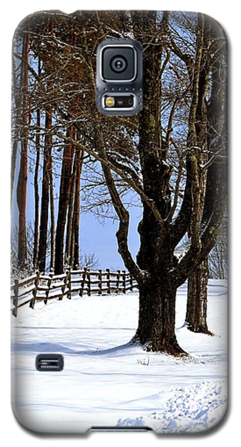 Tree Galaxy S5 Case featuring the photograph Winter at Highland Farm by Nina-Rosa Dudy