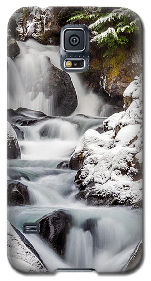 Snow Galaxy S5 Case featuring the photograph Winter Falls 1 by Rob Green