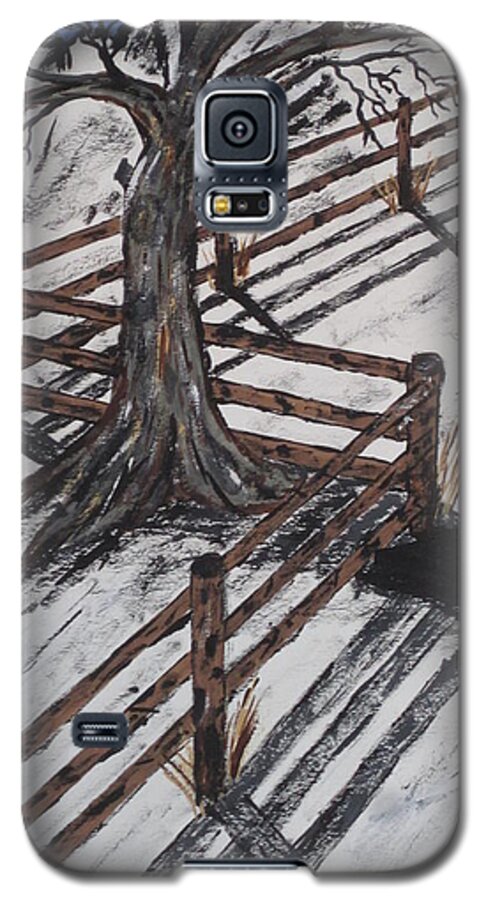  Galaxy S5 Case featuring the painting Winter Moon Shadow by Jeffrey Koss