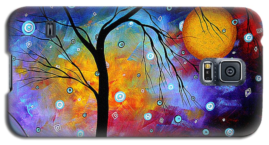 Abstract Galaxy S5 Case featuring the painting WINTER SPARKLE Original MADART Painting by Megan Aroon