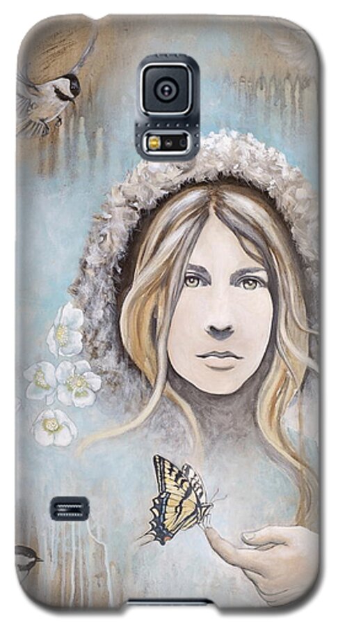 Woman Art Galaxy S5 Case featuring the painting Winter's Dream by Sheri Howe