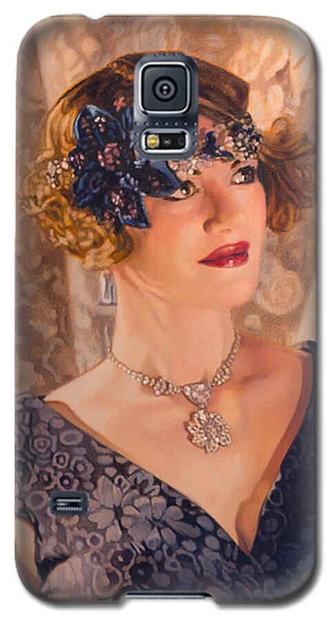 Patrick Whelan Galaxy S5 Case featuring the painting Woman From Another Time by Patrick Whelan