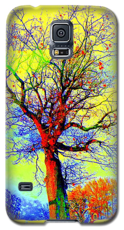 Red Tree Galaxy S5 Case featuring the photograph Yellow Sky by Jodie Marie Anne Richardson Traugott     aka jm-ART