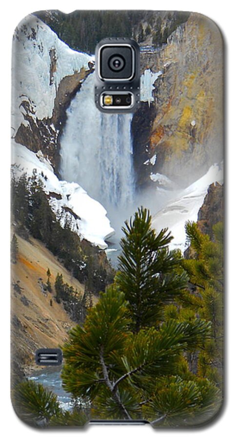 Yellowstone Galaxy S5 Case featuring the photograph Yellowstone Lower Falls in Spring by Michele Myers