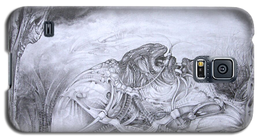 Art Of The Mystic Galaxy S5 Case featuring the drawing Ymir At Rest by Otto Rapp