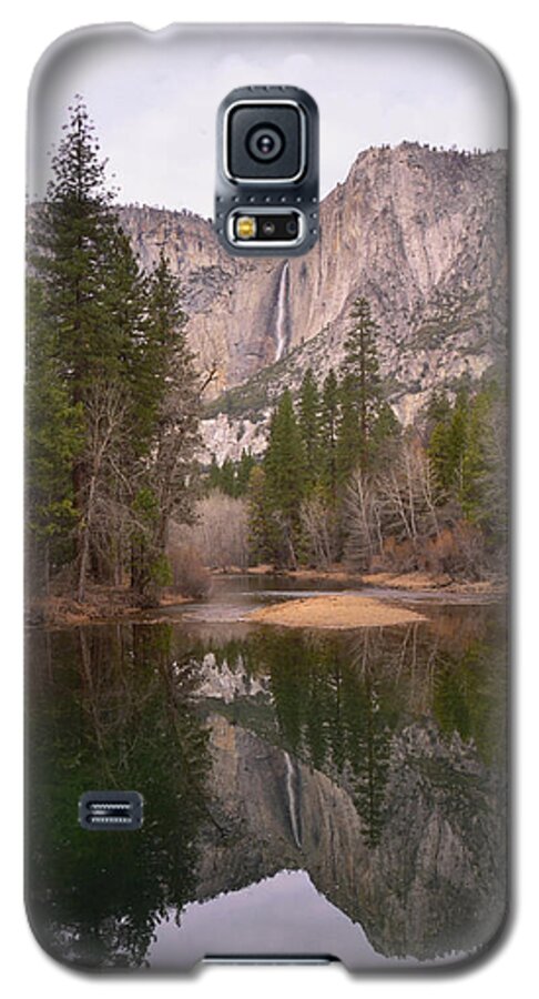 Travel Galaxy S5 Case featuring the photograph Yosemite Falls Reflection by Debby Pueschel