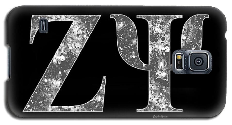 Zeta Psi Galaxy S5 Case featuring the digital art Zeta Psi - Black by Stephen Younts