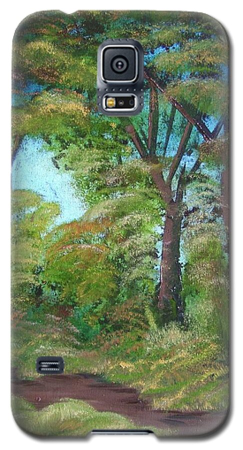 Autumn Galaxy S5 Case featuring the painting Autumn Evening by Charles and Melisa Morrison