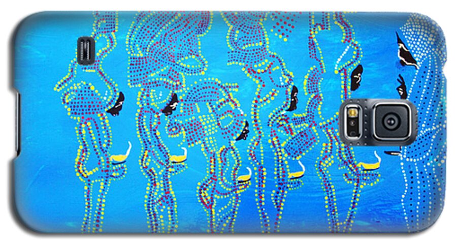 Jesus Galaxy S5 Case featuring the painting Dinka Wise Virgins #1 by Gloria Ssali